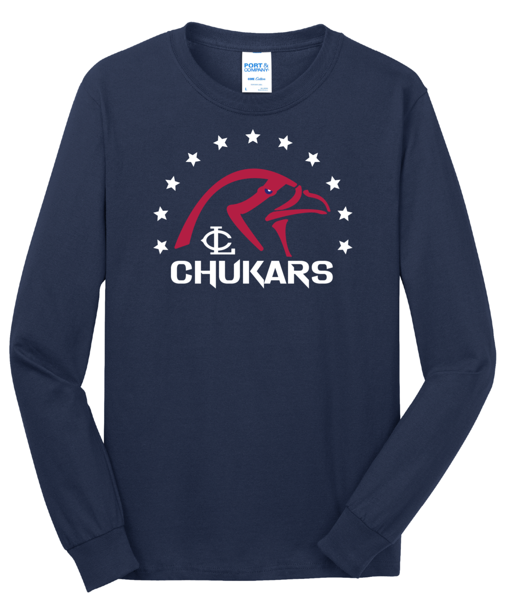 Navy Cotton Long-Sleeve T-Shirt