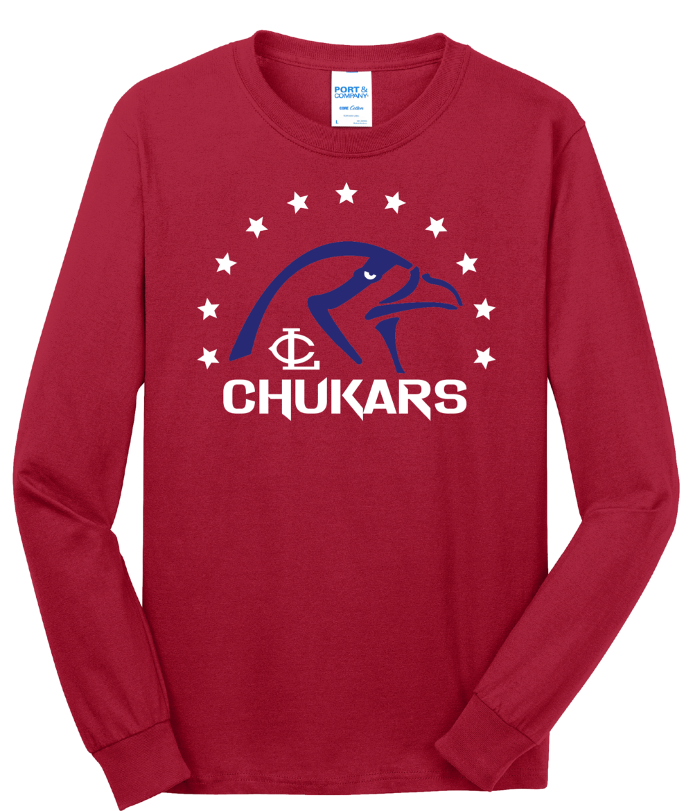 Red Cotton Long-Sleeve T-Shirt