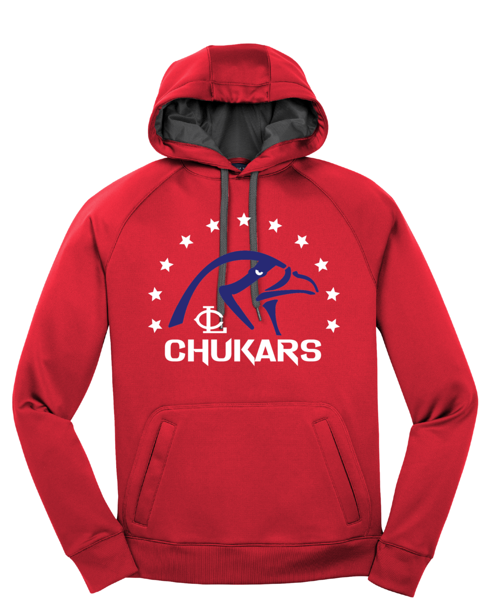 Red Tech Fleece Hooded Sweatshirt