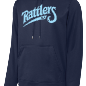 Youth Rattler's Navy Fleece Hooded Pullover