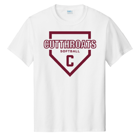 CUTTHROATS Softball Adult Cotton T-Shirt