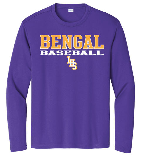 Bengal Baseball Moisture Wicking Long Sleeve Tee